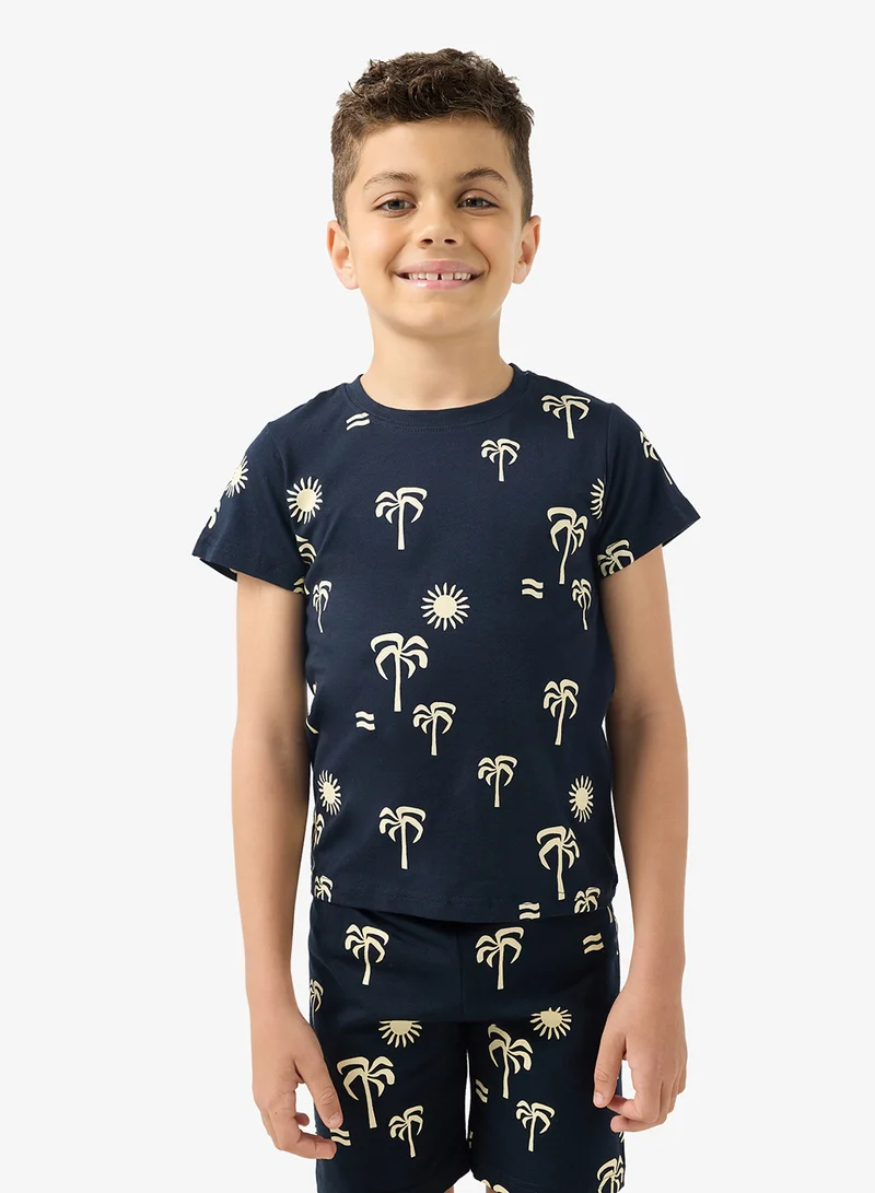 Pinata  Tropical Print Tshirt-Short Set for Men | Best Price UAE
